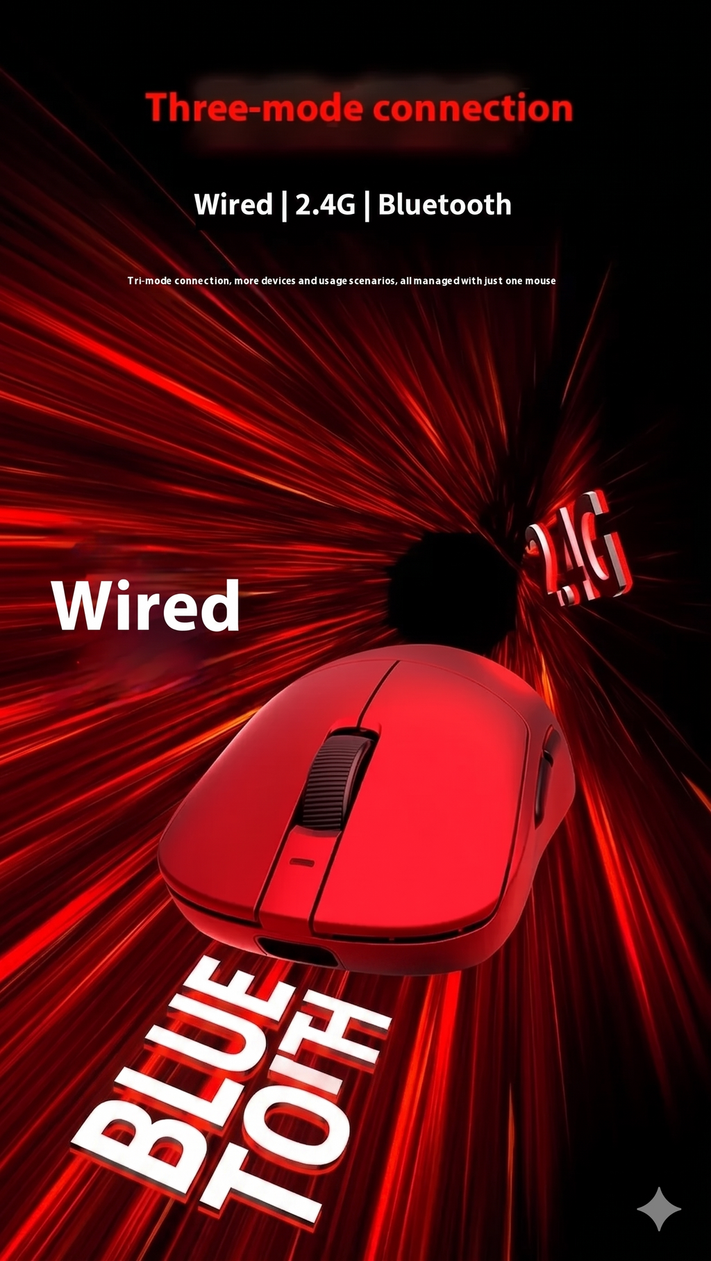 AULA V9+ Tri-Mode Wireless Mouse – Pro E-sports Performance Series