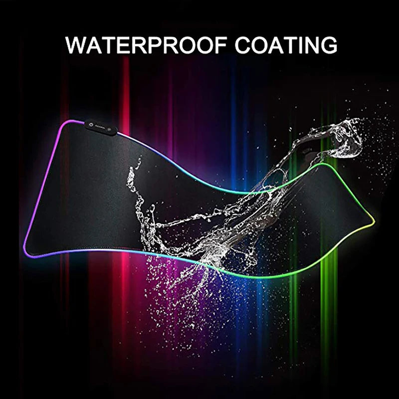 RGB Keyboard Mouse Pad LED Light Mousepad Desk-mat Colorful Surface Waterproof Multi-size Non-slip Mice Pad-1