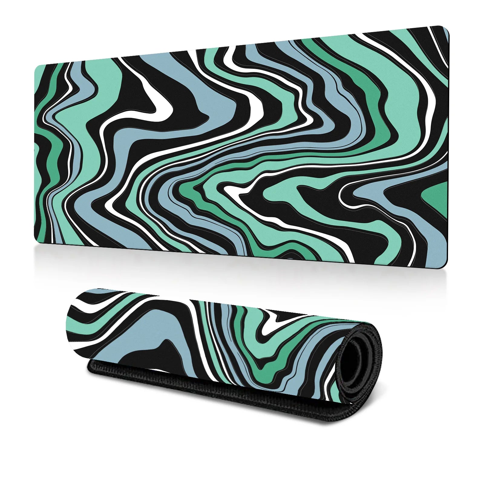 Abstract Fluid Mouse Pad Large Thermal Transfer for Laptop Keyboard Office Desk Pad Natural Rubber Big Mouse Pad-22
