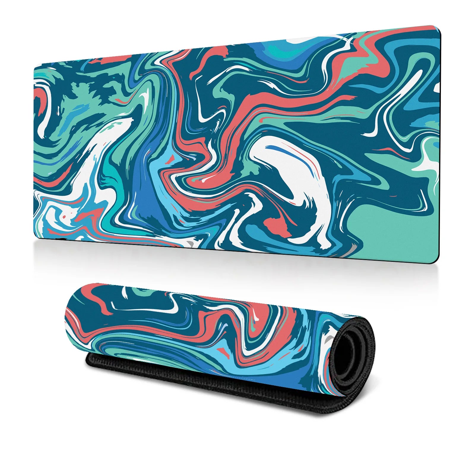 Abstract Fluid Mouse Pad Large Thermal Transfer for Laptop Keyboard Office Desk Pad Natural Rubber Big Mouse Pad-38