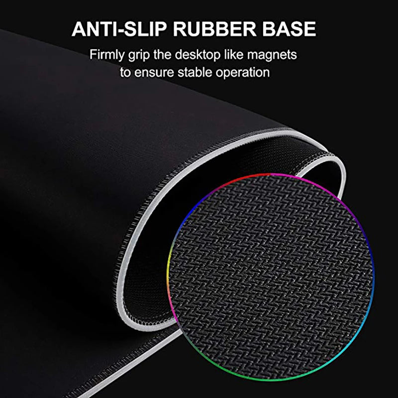 RGB Keyboard Mouse Pad LED Light Mousepad Desk-mat Colorful Surface Waterproof Multi-size Non-slip Mice Pad-2