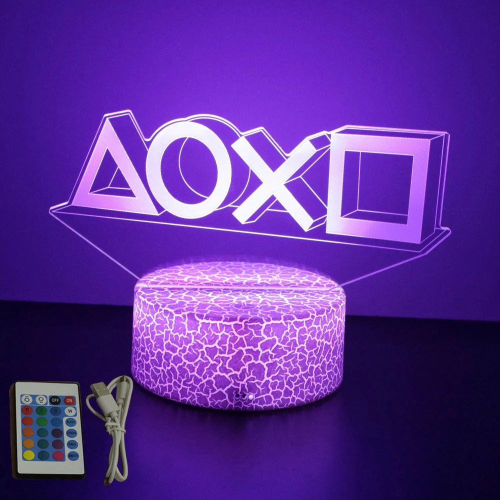 NEON GAMER 3D LED Lamp | RGB Night Light for Gaming Room Setup