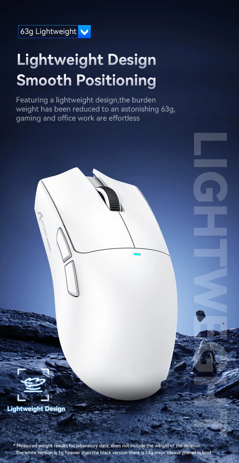 Attack Shark X11 – Wireless Gaming Mouse Series | 1K Hz & RGB Docking
