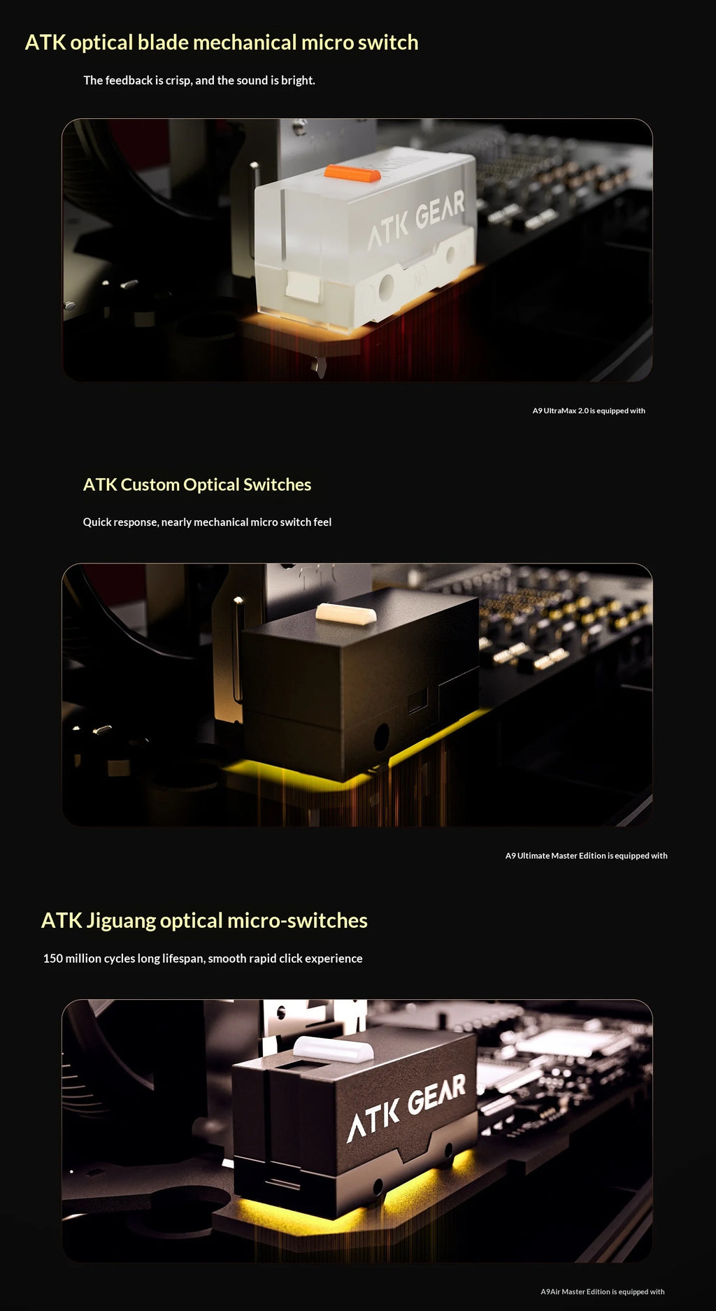ATK Dragonfly A9 Ultimate: PAW3950 Ultra 8K Wireless Mouse