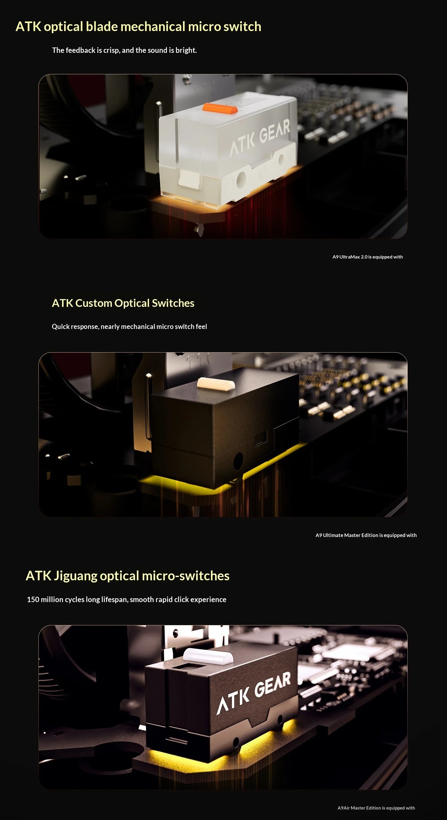ATK Dragonfly A9 Ultimate: PAW3950 Ultra 8K Wireless Mouse