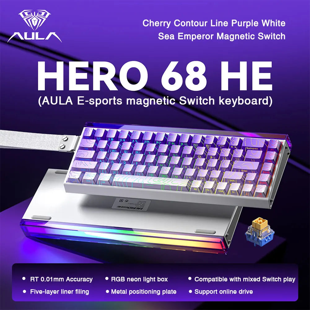 Aula Hero 68HE Keyboard: 8K Hall Effect Magnetic Edition