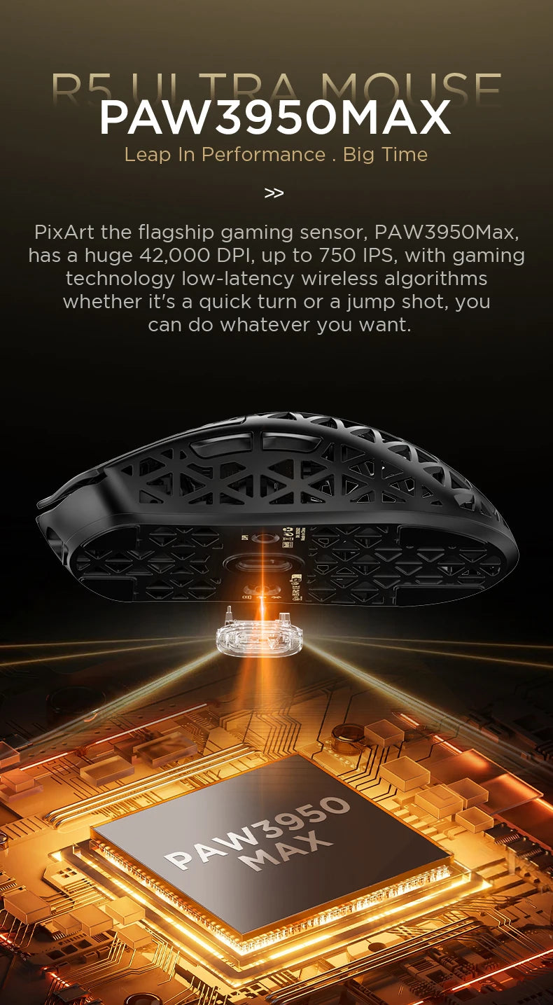 Attack Shark R5 Ultra: Carbon Fiber 8K Gaming Mouse