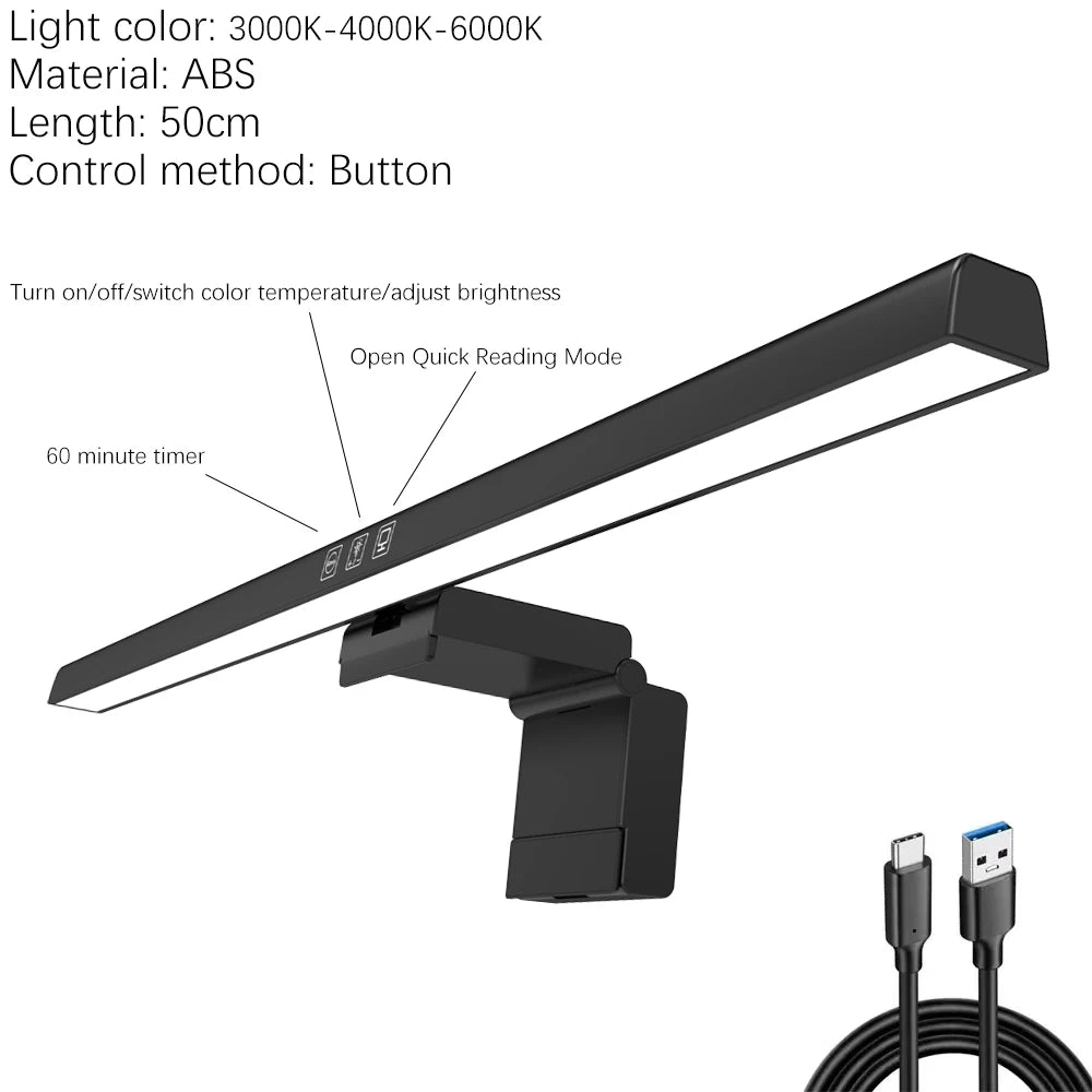Lumina Pro: Dual-Source Monitor Light Bar with RGB Backlight