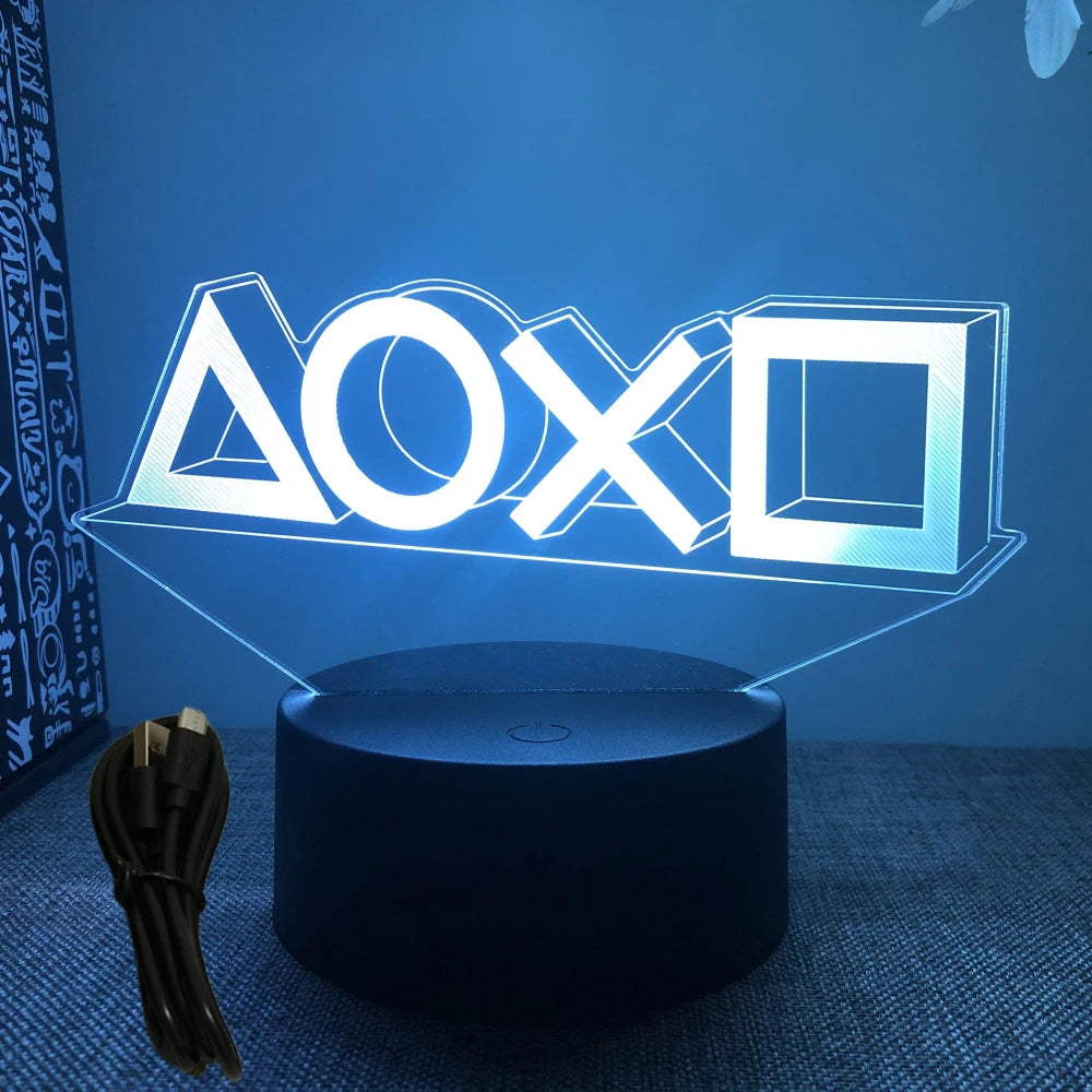 NEON GAMER 3D LED Lamp | RGB Night Light for Gaming Room Setup
