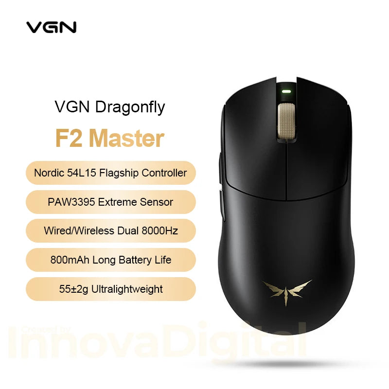 VXE Dragonfly F2 Ultra: PAW3950 Flagship 8K Wireless Mouse