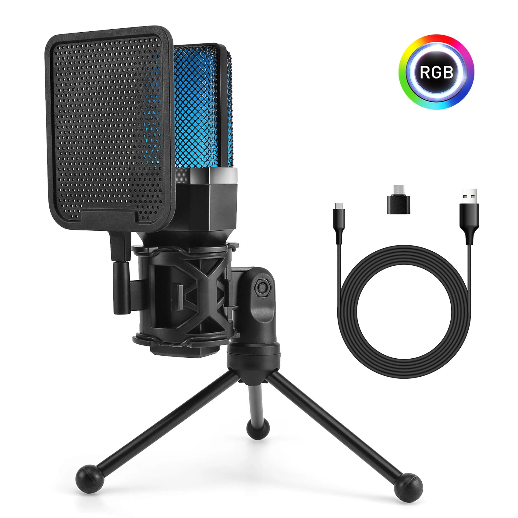 Microphone Titan USB: Professional RGB Streaming Kit