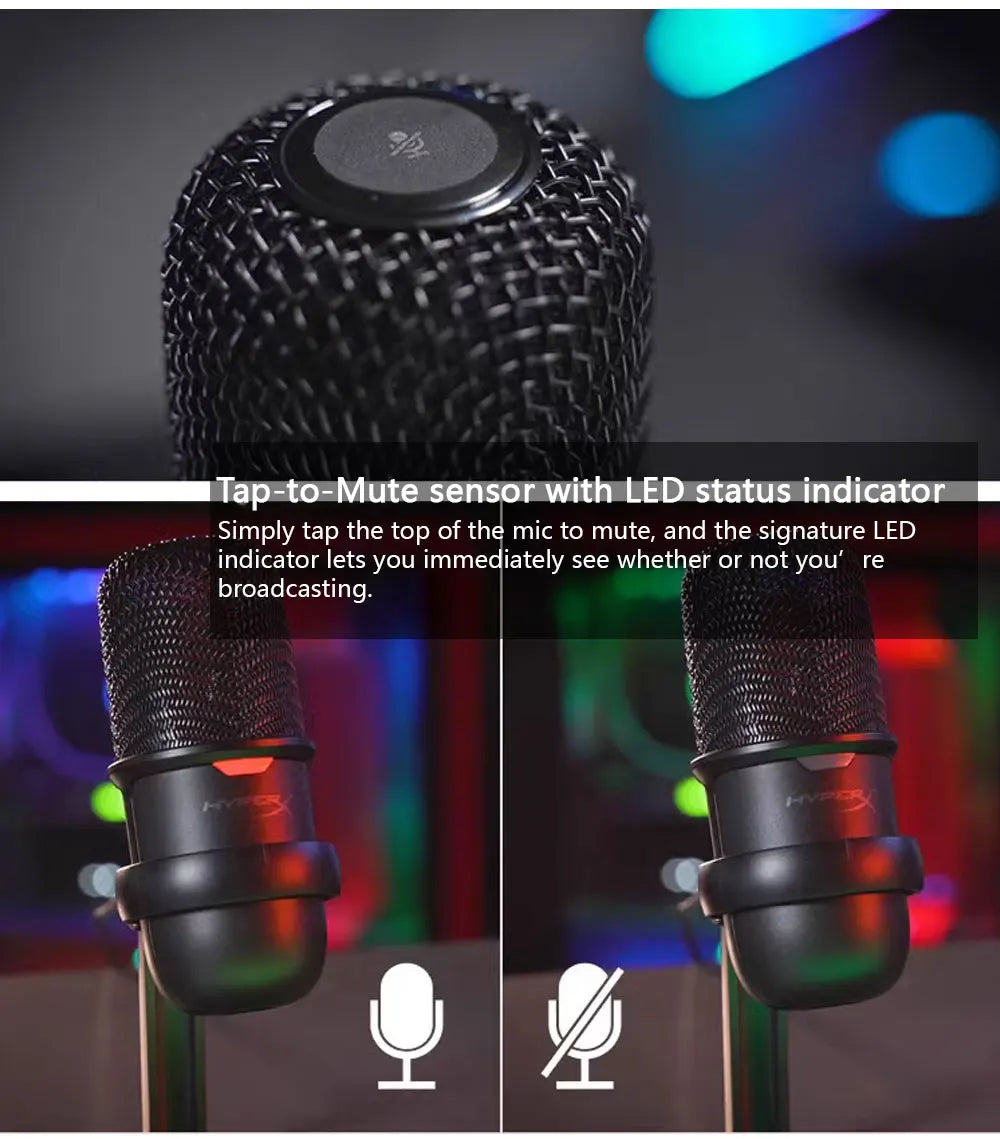 HyperX SoloCast | USB Condenser Gaming Microphone with Tap-to-Mute