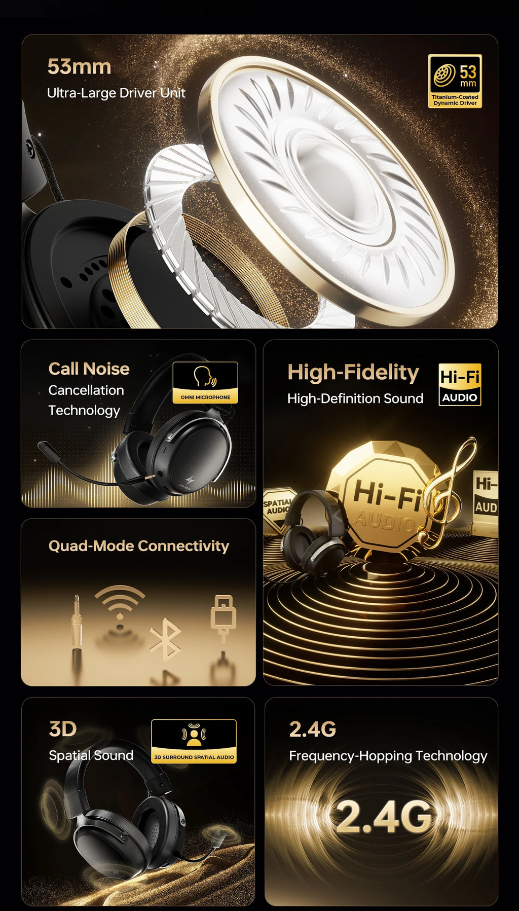 ATK N9 Pro/Ultra E-sports Edition: Low Latency 2.4GHz Wireless Headphone