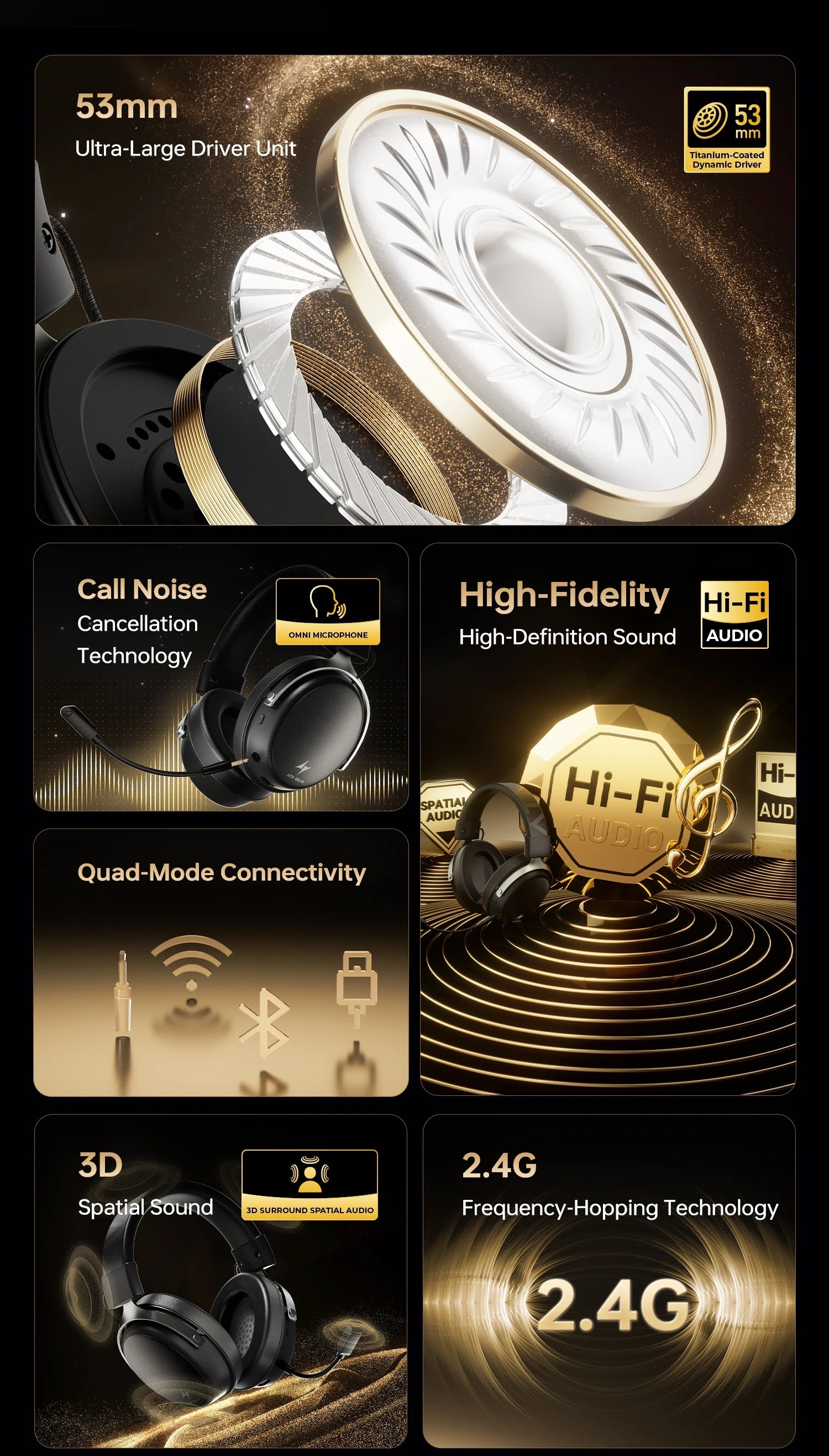 ATK N9 Pro/Ultra E-sports Edition: Low Latency 2.4GHz Wireless Headphone