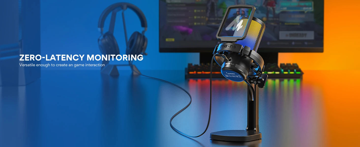 Maono DGM20 Series – Intelligent USB Gaming Mic with Noise Cancellation