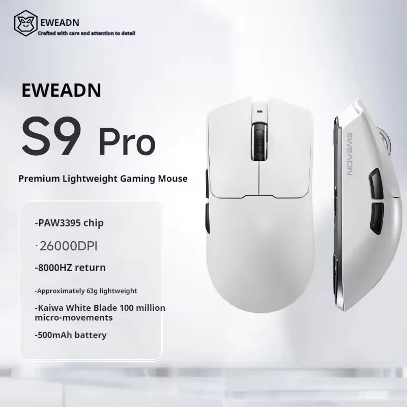 EWEADN S9 Pro: PAW3395 Professional Wireless Mouse 8K Hz