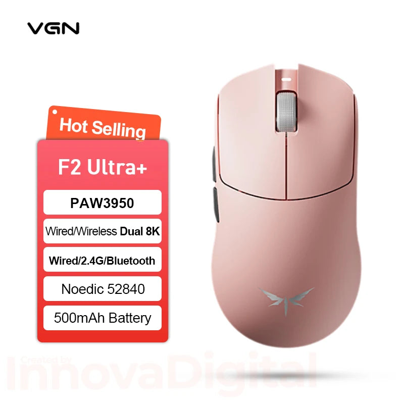 VXE Dragonfly F2 Ultra: PAW3950 Flagship 8K Wireless Mouse