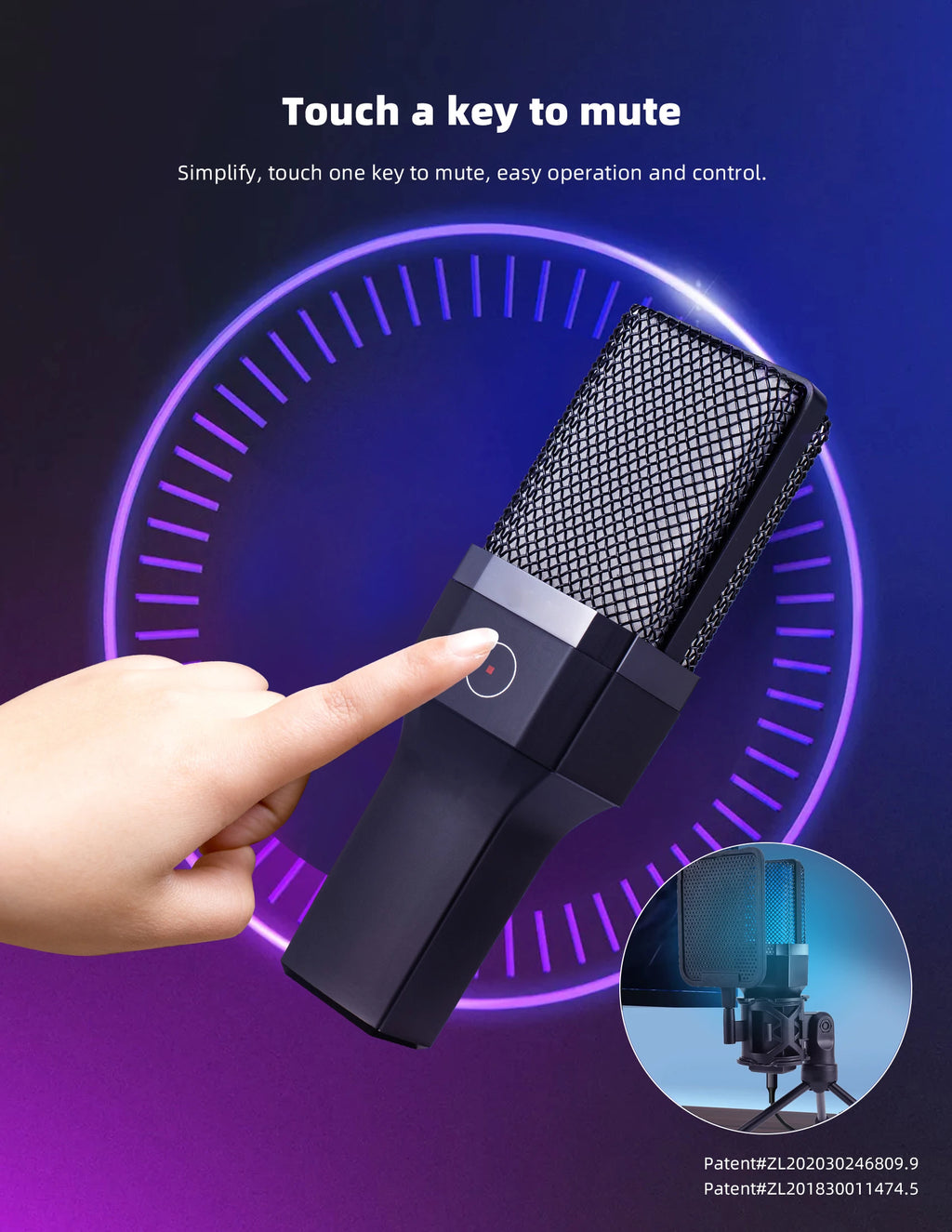 Microphone Titan USB: Professional RGB Streaming Kit