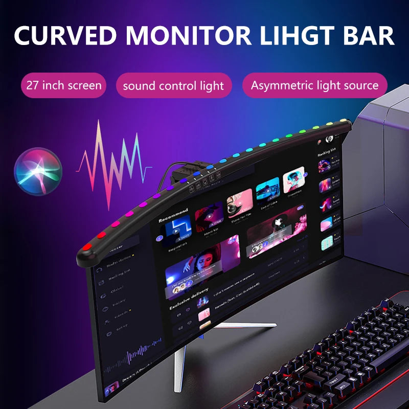 Lumina Pro: Dual-Source Monitor Light Bar with RGB Backlight