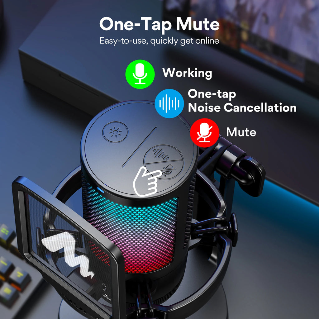Maono DGM20 Series – Intelligent USB Gaming Mic with Noise Cancellation