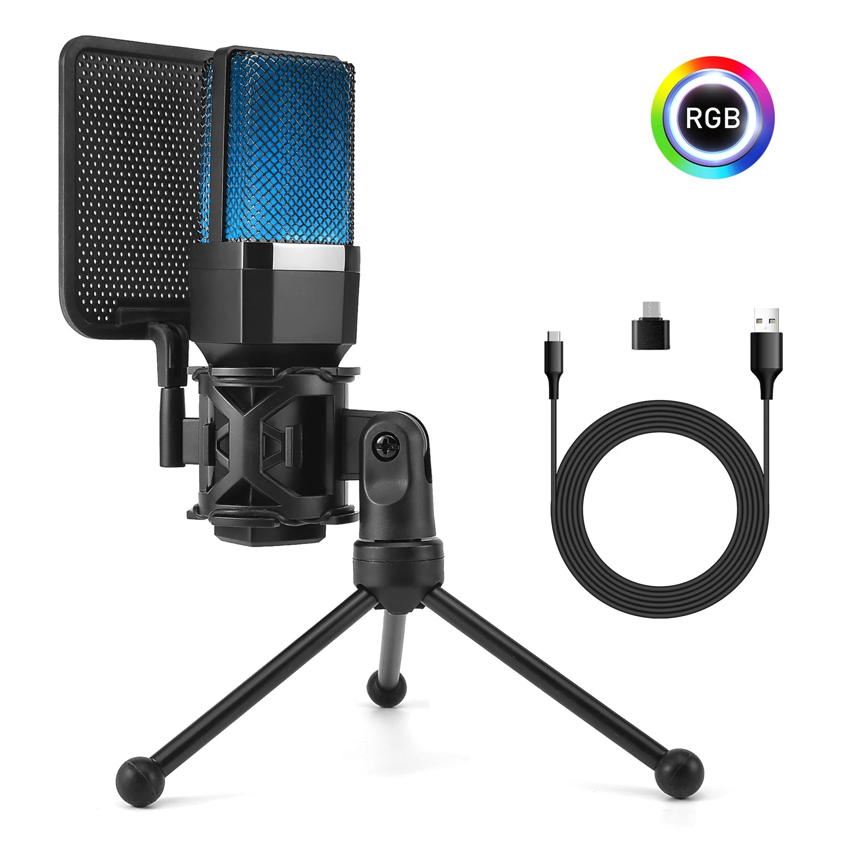 Microphone Titan USB: Professional RGB Streaming Kit