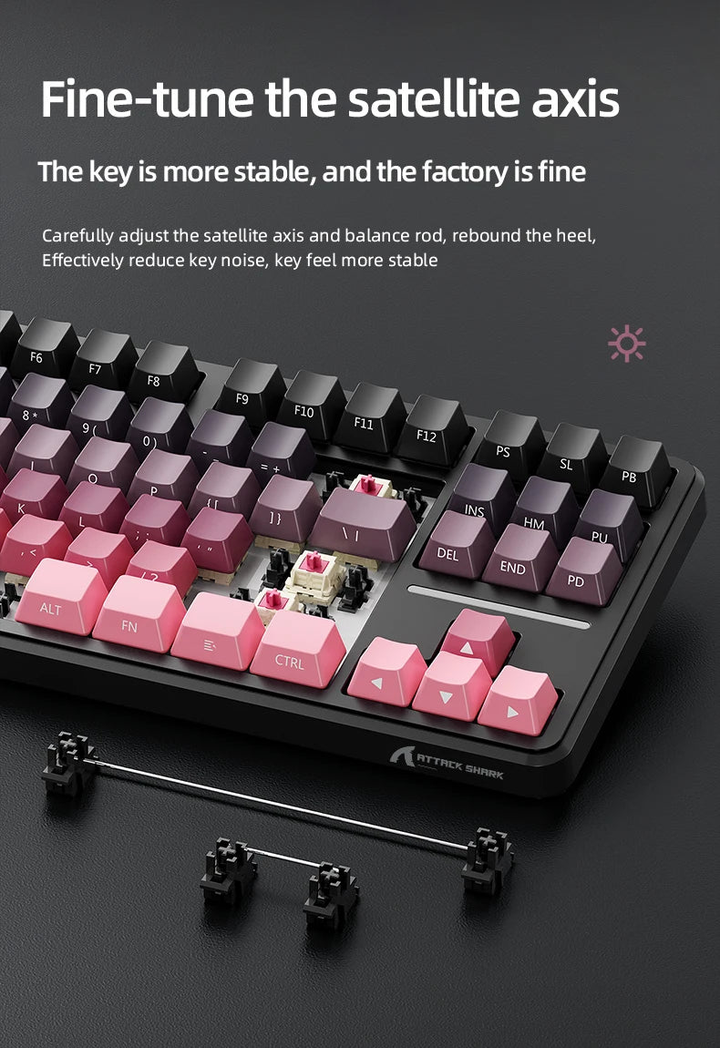 Attack Shark Keyboard X87: Tri-Mode Side-Lit Mechanical