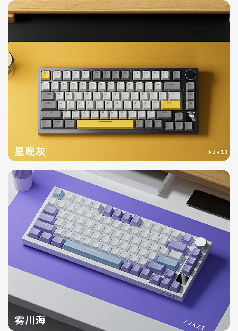 Ajazz AK820 Pro: 75% Mechanical Keyboard with TFT Smart Display