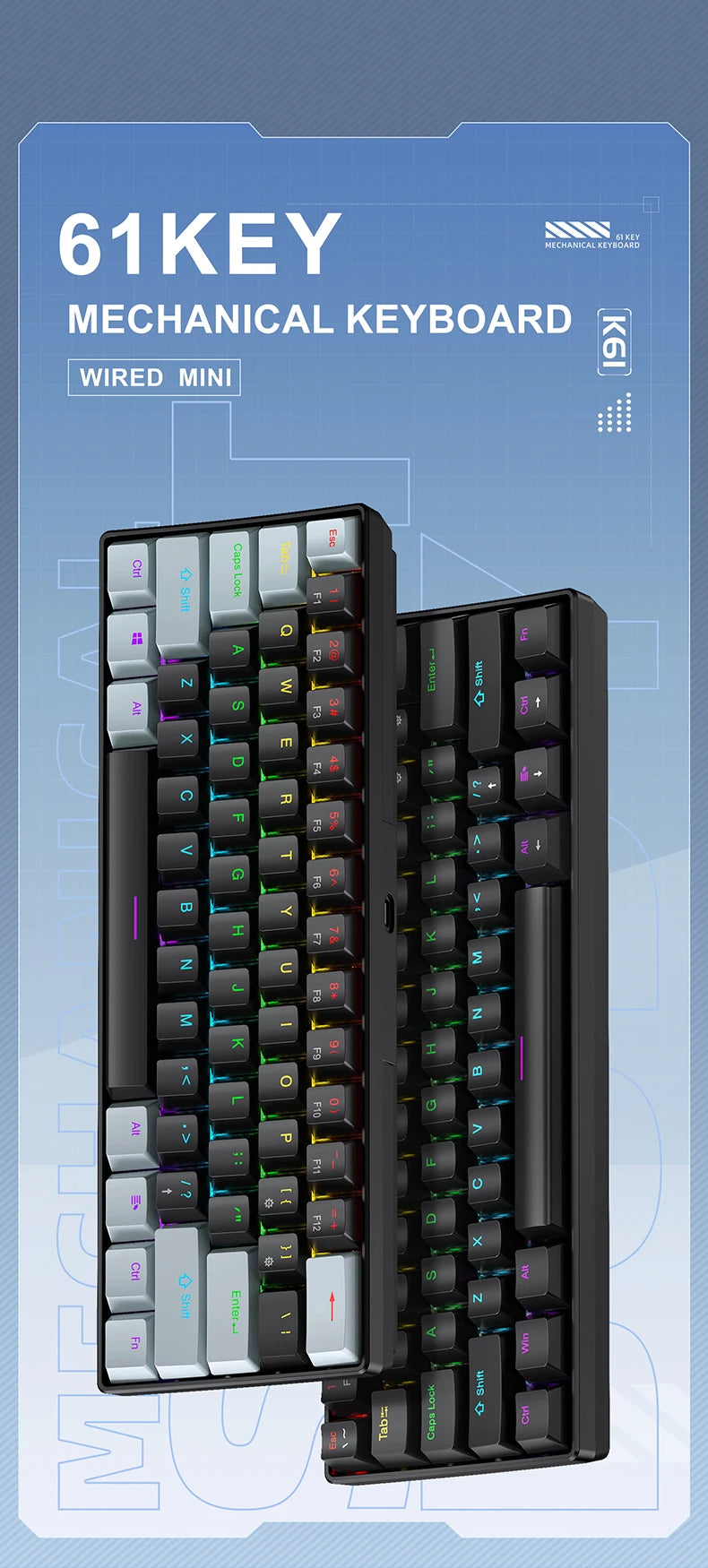 Pulse 60 Keyboard: Mechanical RGB Gaming Edition
