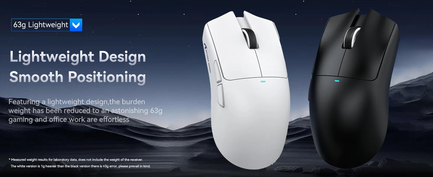 ATTACK SHARK X11SE Ultra-Light: 63g Wireless Gaming Mouse (22K DPI)