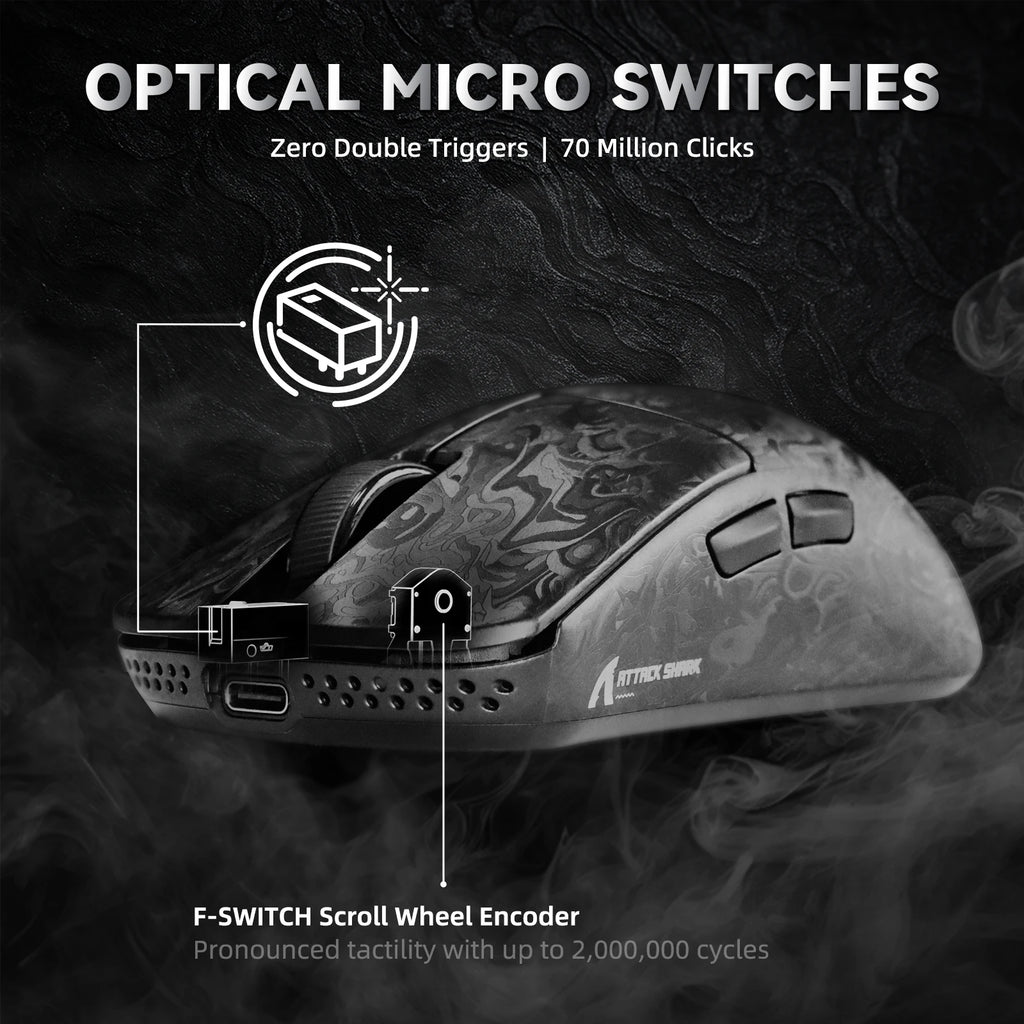 Attack Shark R11 Ultra: Carbon Fiber 8K Gaming Mouse