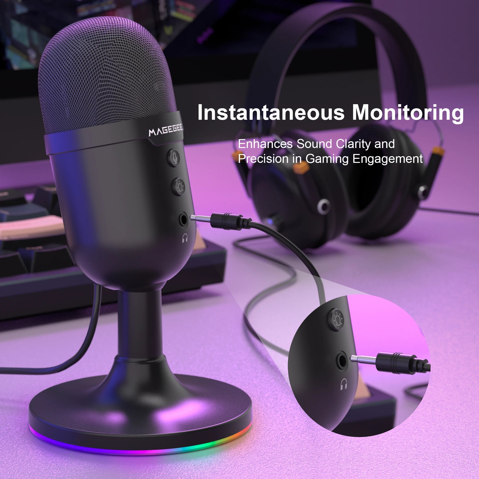 MageGee Professional USB Condenser Mic | Intelligent Noise Reduction Series