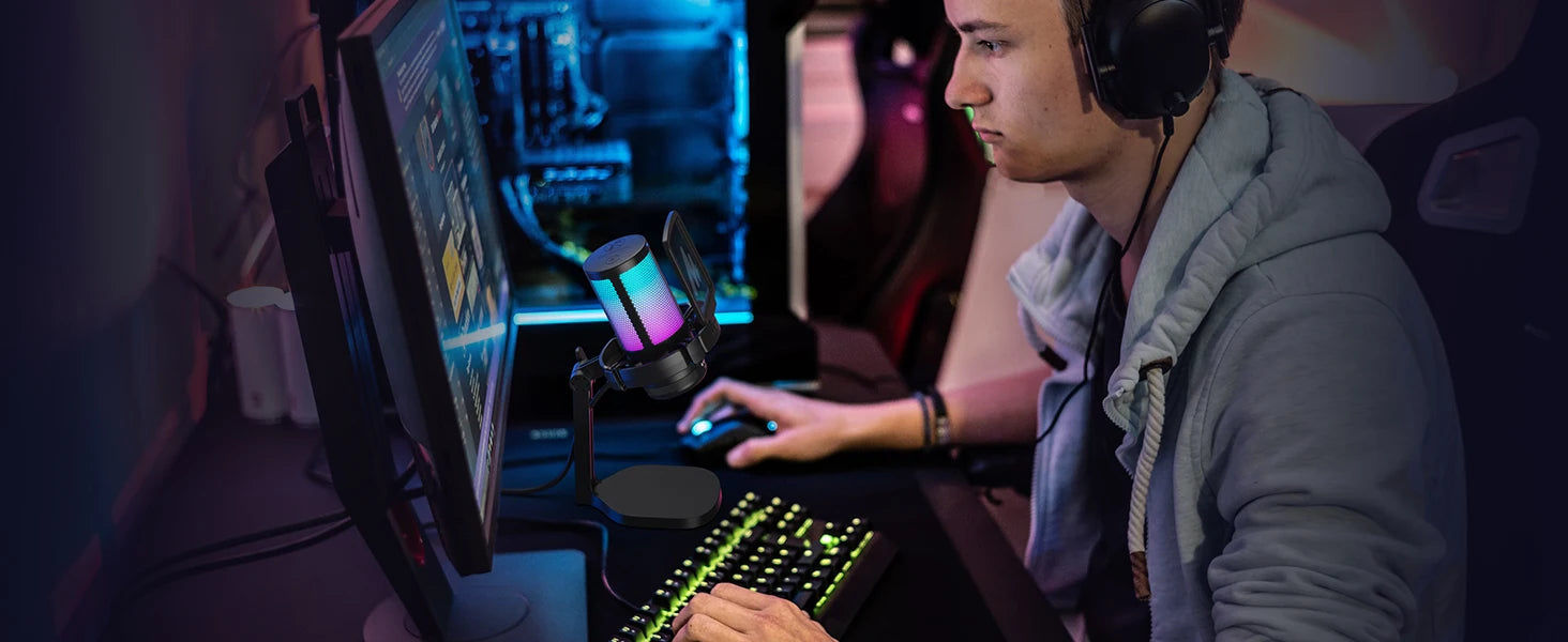 Maono DGM20 Series – Intelligent USB Gaming Mic with Noise Cancellation