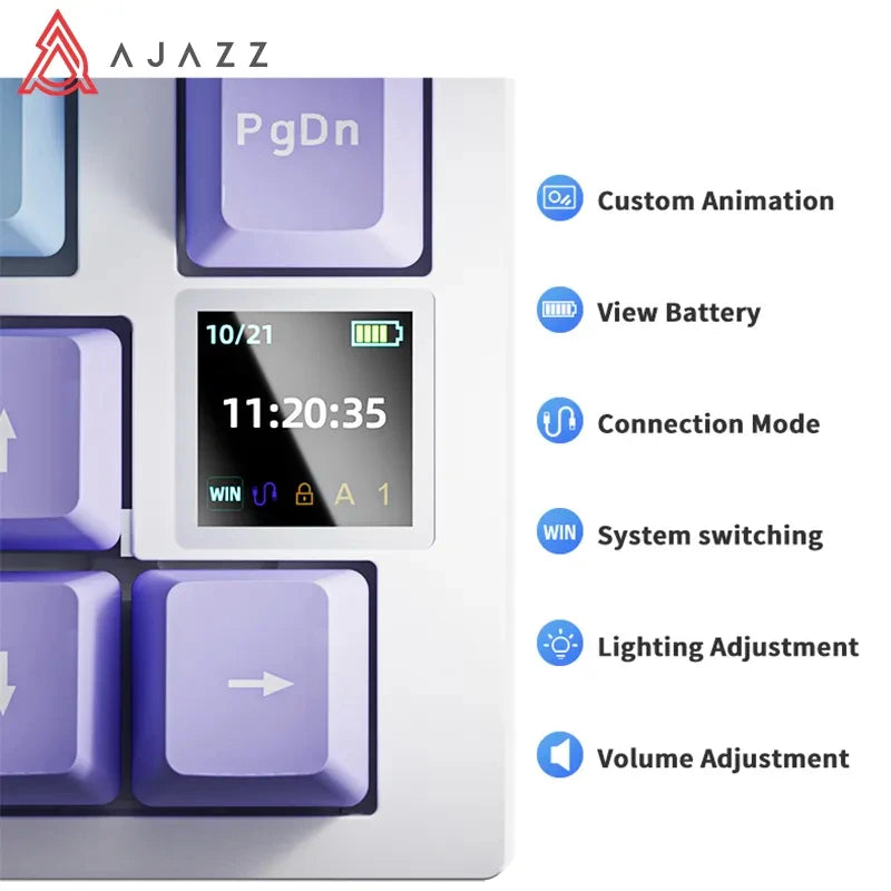 Ajazz AK820 Pro: 75% Mechanical Keyboard with TFT Smart Display