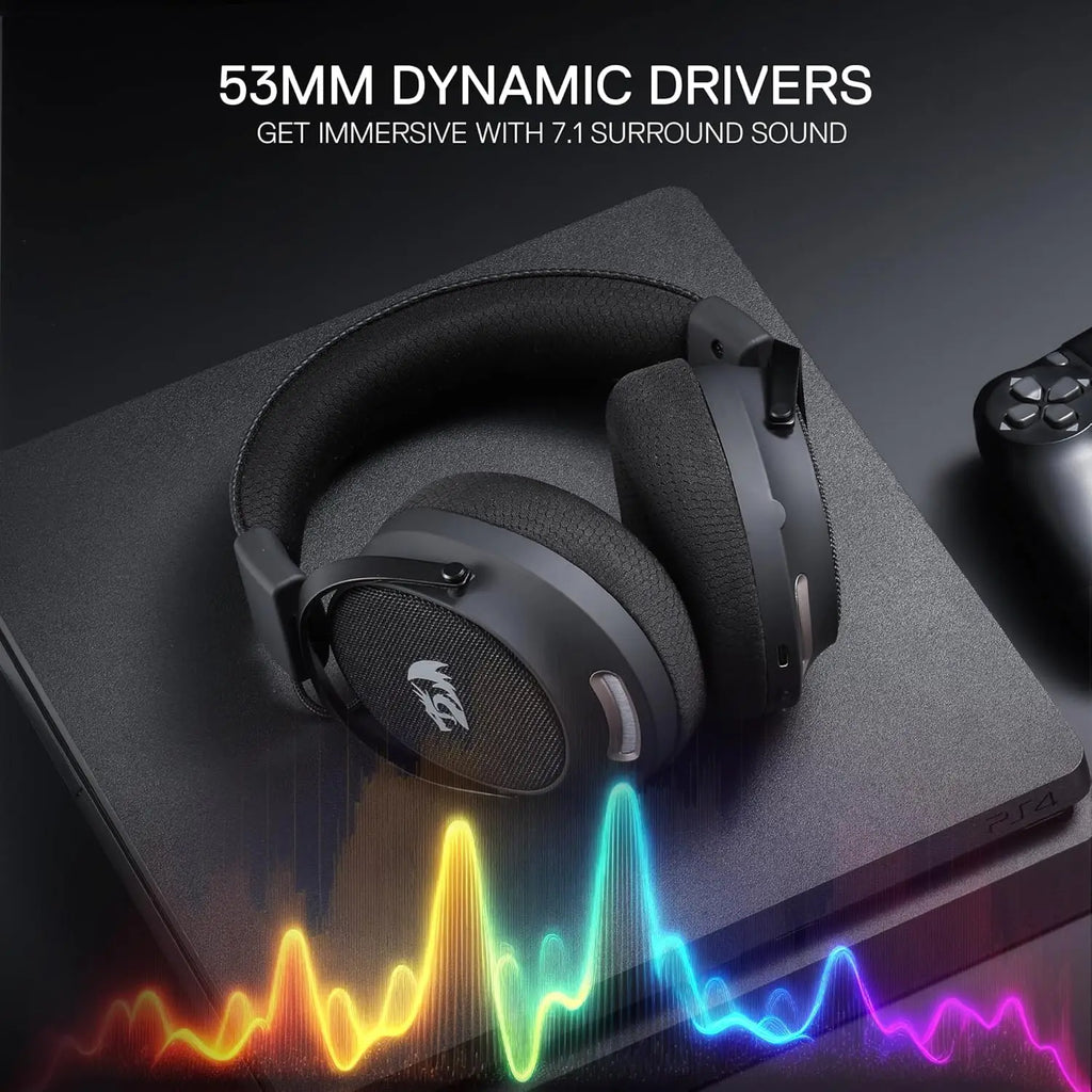 Redragon H858 Over-Ear Headset | Noise-Canceling Mic & 7.1 Audio