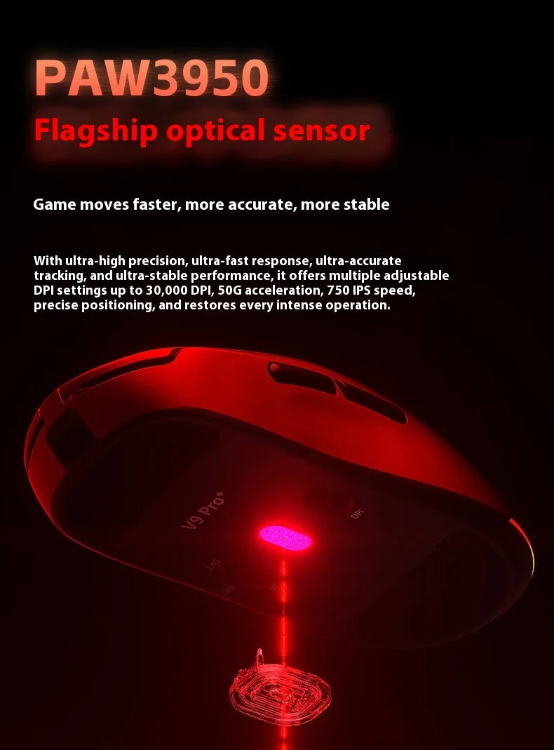 AULA V9+ Tri-Mode Wireless Mouse – Pro E-sports Performance Series