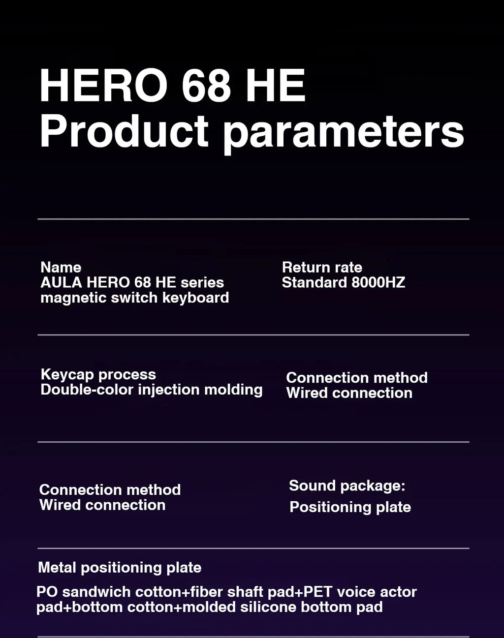 Aula Hero 68HE Keyboard: 8K Hall Effect Magnetic Edition