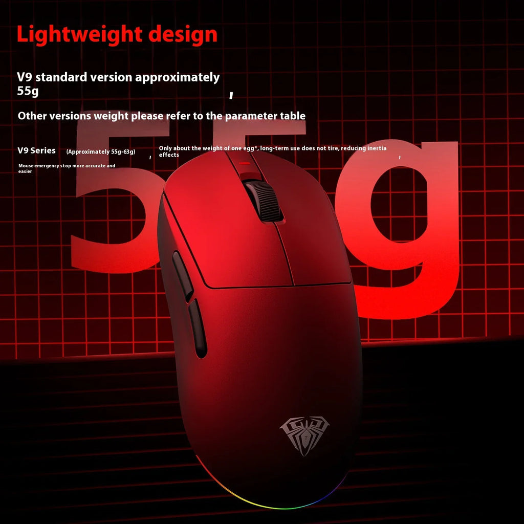 AULA V9+ Tri-Mode Wireless Mouse – Pro E-sports Performance Series