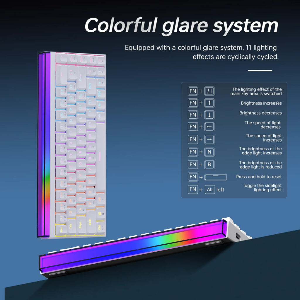 NK68 Terrain Keyboard: RGB Light Bar Mechanical Edition