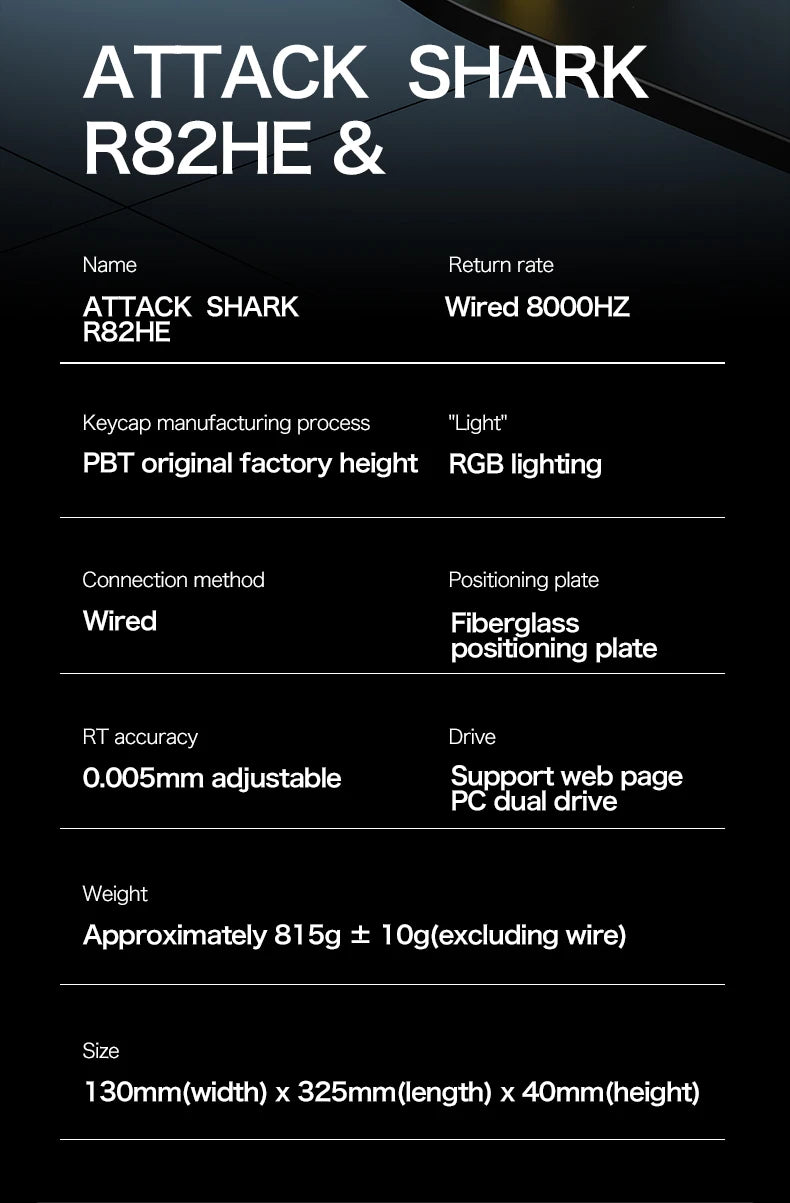 Attack Shark R82HE: Magnetic Rapid Trigger Gaming Keyboard