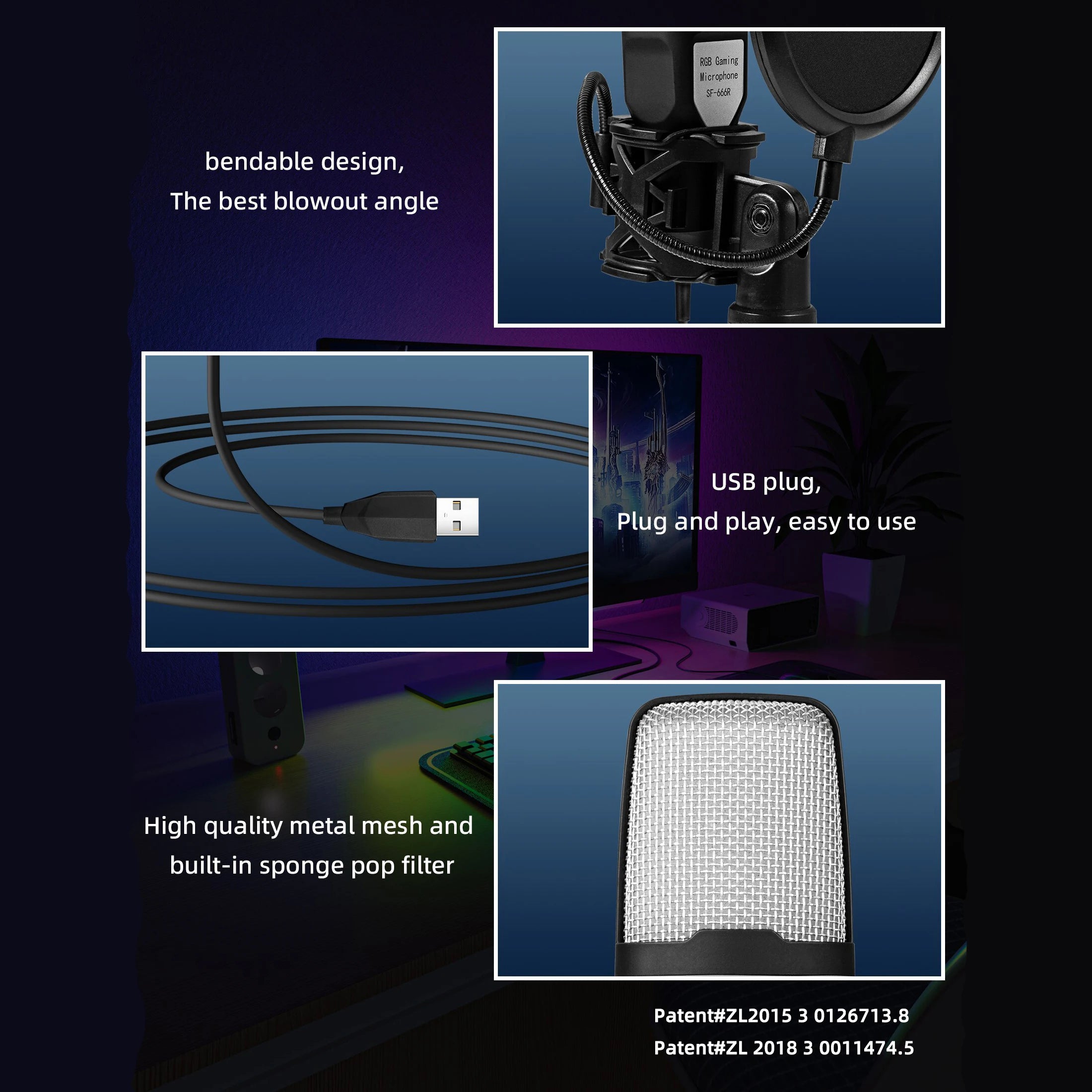 Microphone Titan USB: Professional RGB Streaming Kit