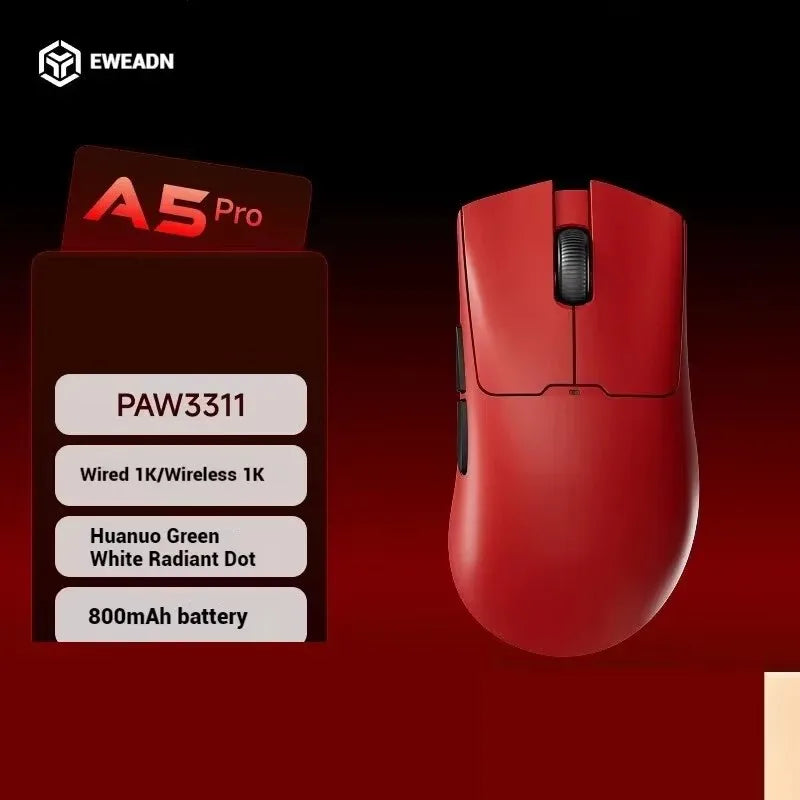 EWEADN A5 Pro Ultra-Light | Sensor PAW3395 26K DPI & Tri-Mode