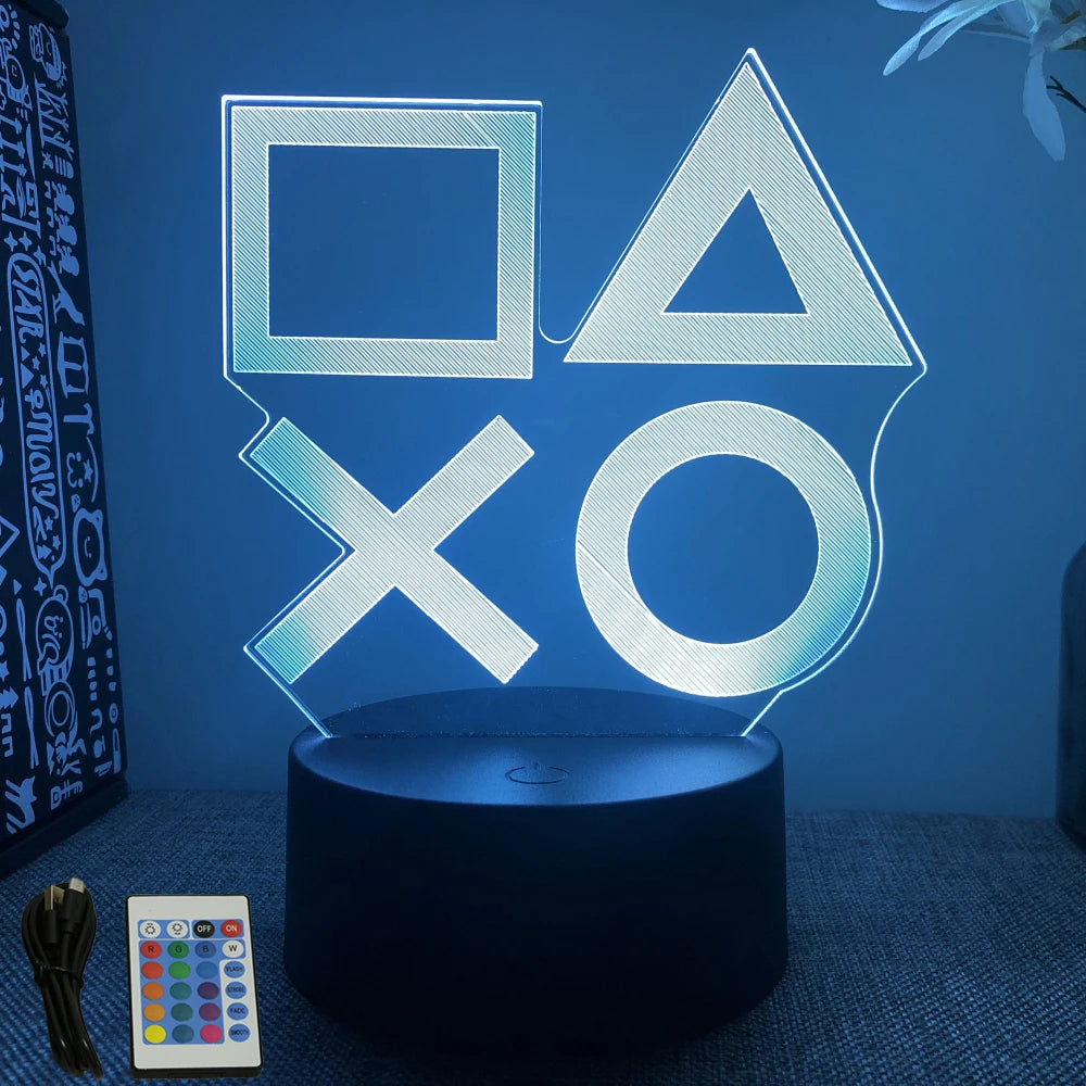 NEON GAMER 3D LED Lamp | RGB Night Light for Gaming Room Setup
