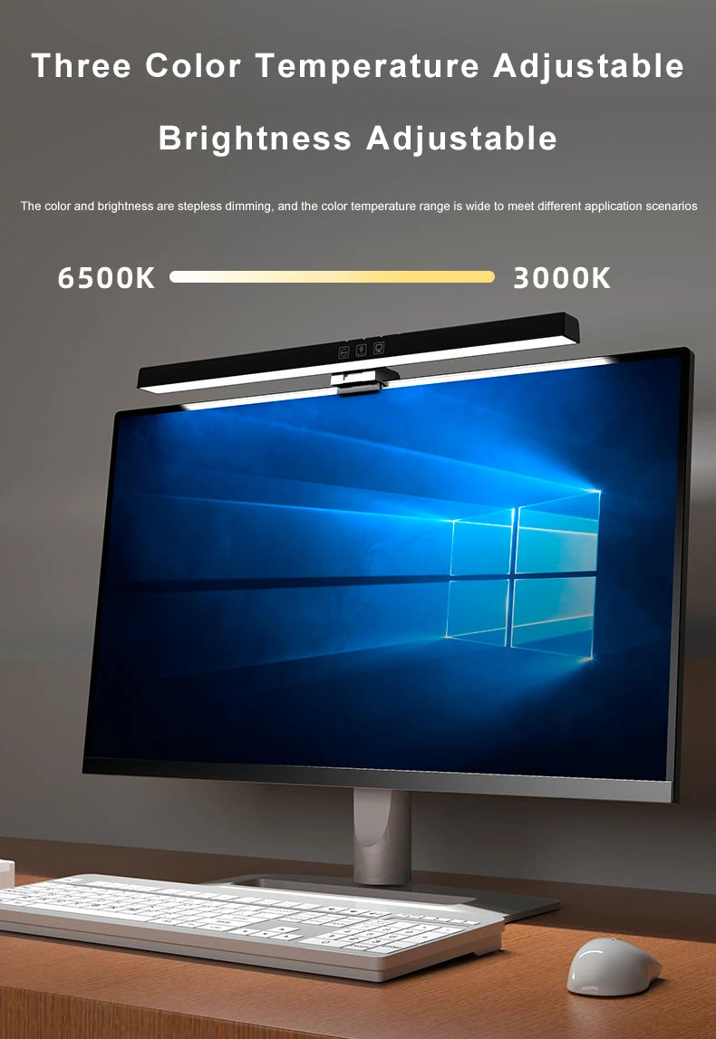 Lumina Pro: Dual-Source Monitor Light Bar with RGB Backlight