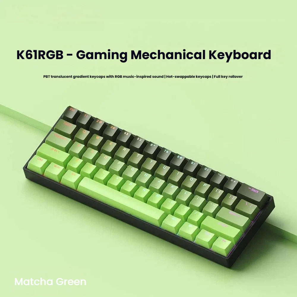 K61 USB Mini Mechanical Keyboard – Professional Hot-Swappable Gaming Series