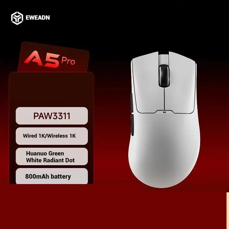 EWEADN A5 Pro Ultra-Light | Sensor PAW3395 26K DPI & Tri-Mode
