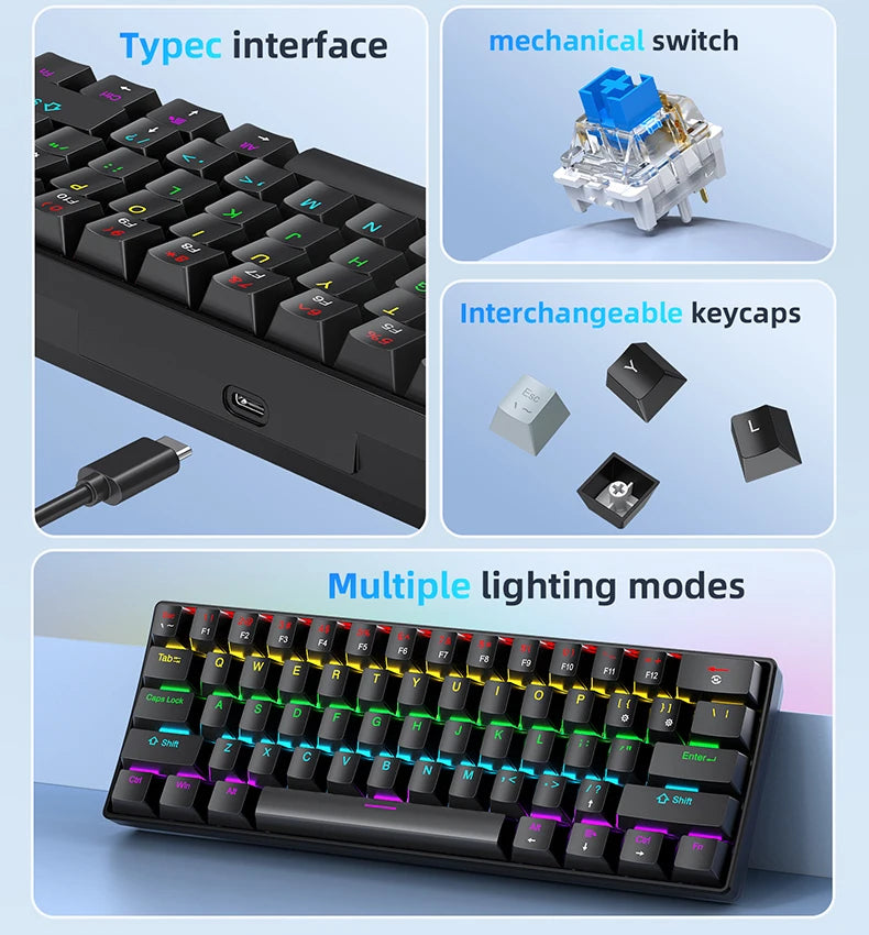 Pulse 60 Keyboard: Mechanical RGB Gaming Edition