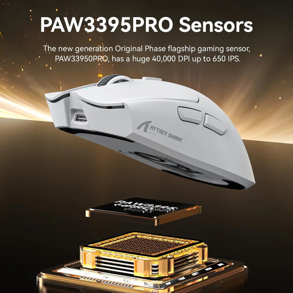Attack Shark X1: 53g Superlight Mouse with Touchpad RGB Dock