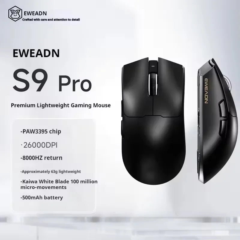EWEADN S9 Pro: PAW3395 Professional Wireless Mouse 8K Hz