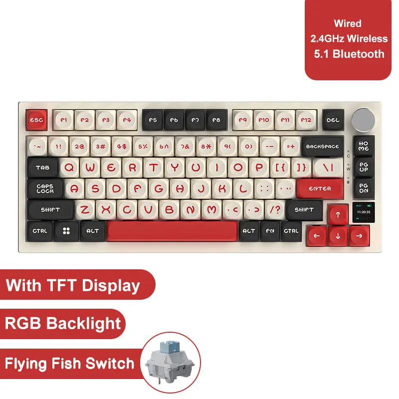 Ajazz AK820 Pro: 75% Mechanical Keyboard with TFT Smart Display