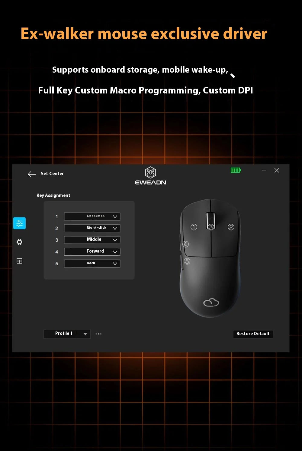 EWEADN X23 Pro – High-Performance Wireless Mouse | 12K DPI Precision